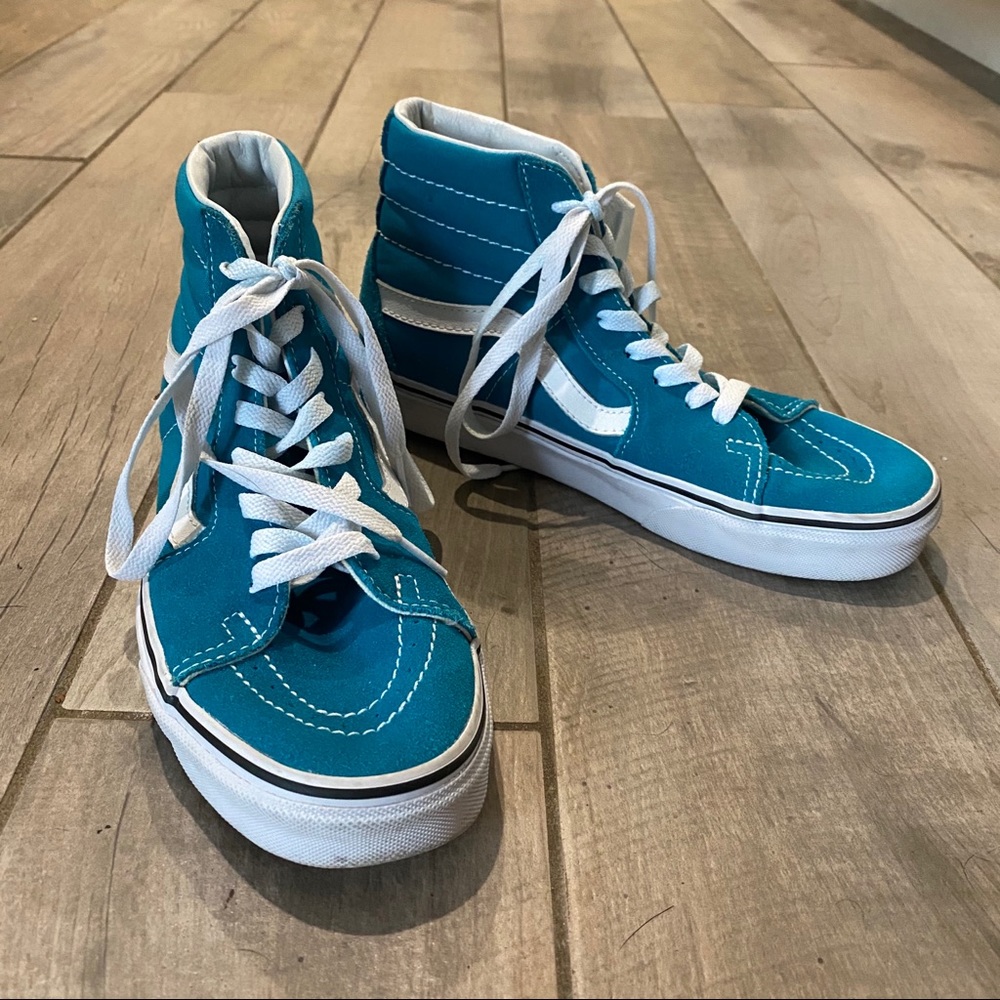Teal Vans Sk8 Hi